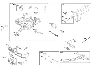 Controls Group Diagram and Parts List for 12V337-0025-F1 100000 - 19Z999 Briggs and Stratton Engine